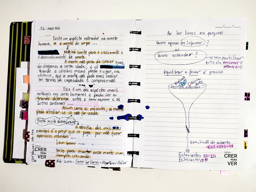 MarArtesOficial - Ao ler livros - Gosto de fazer anotações práticas