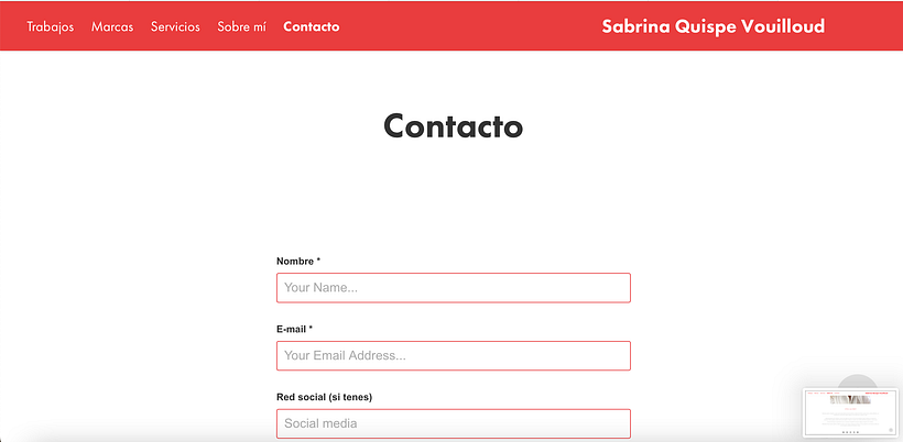 Página Web y selección de proyectos 12