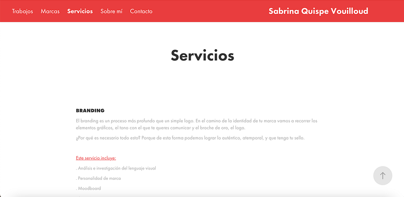Página Web y selección de proyectos 9