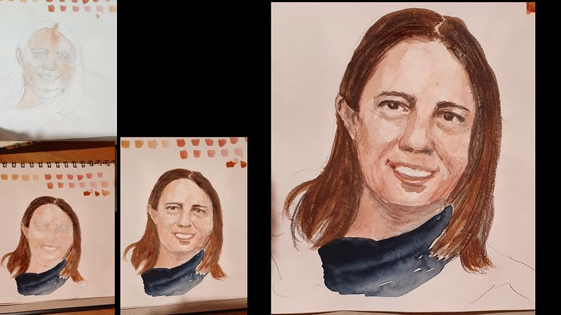 Watercolour sketch then watercolour pencils to finish