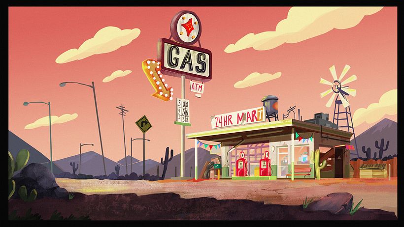 My project for course: Digital Background Painting for Animation - Geleneksel illüstrasyon
