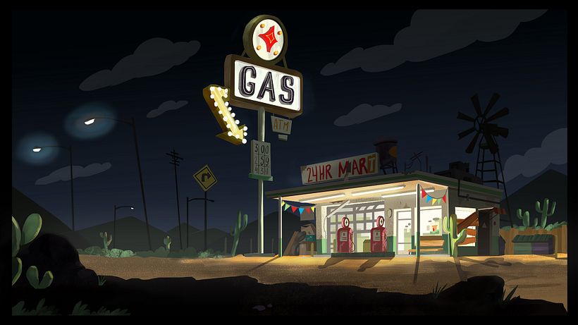 My project for course: Digital Background Painting for Animation - Geleneksel illüstrasyon