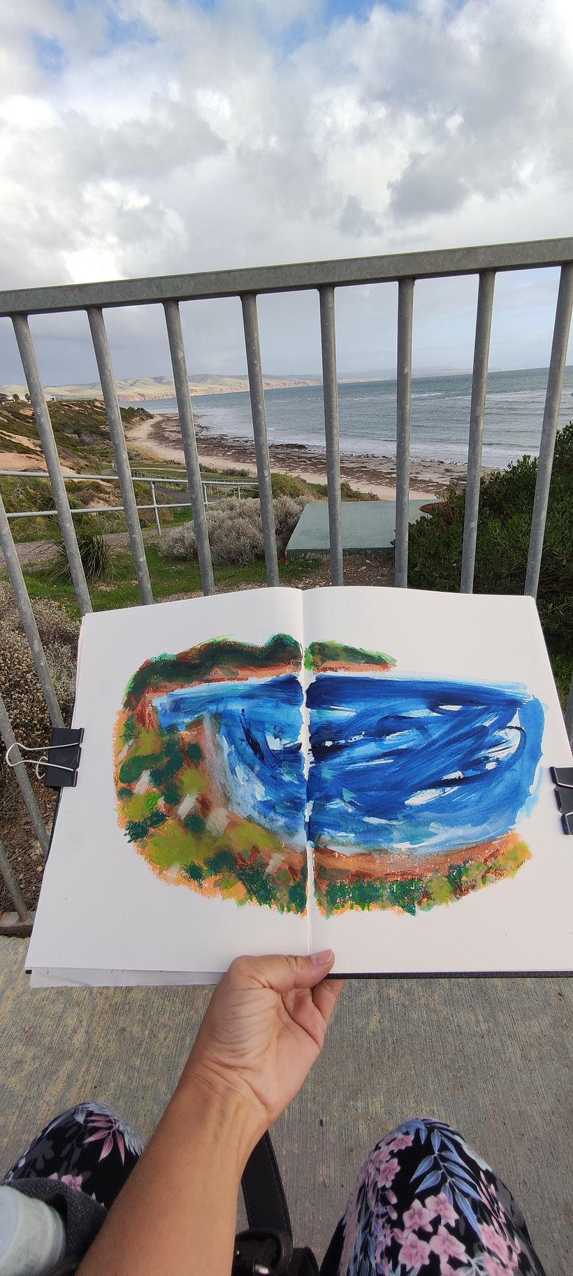 Hello here is one of my location painting with gouache and mix media