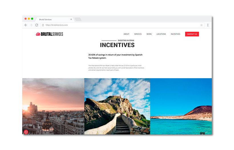Página web para una reconocida productora 2