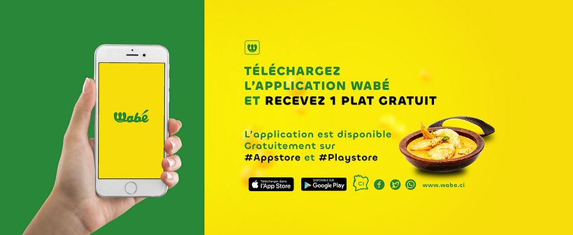 by Olivier Yao : Téléchargez l'application Wabé et vous aurez un plat gratuit