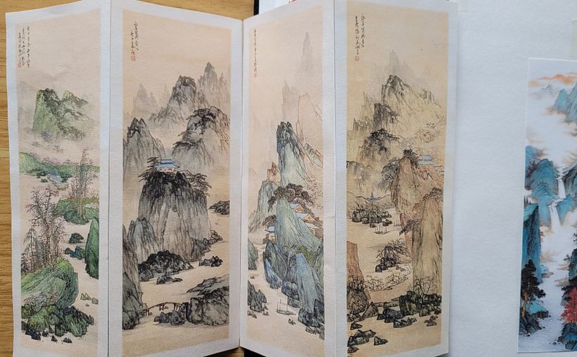 Accordion book Asian landscapes