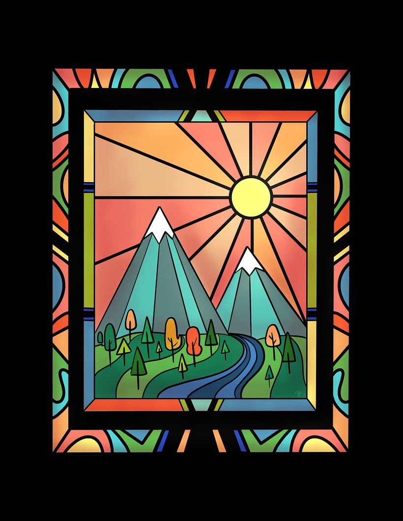 Stained Glass Style Art 3