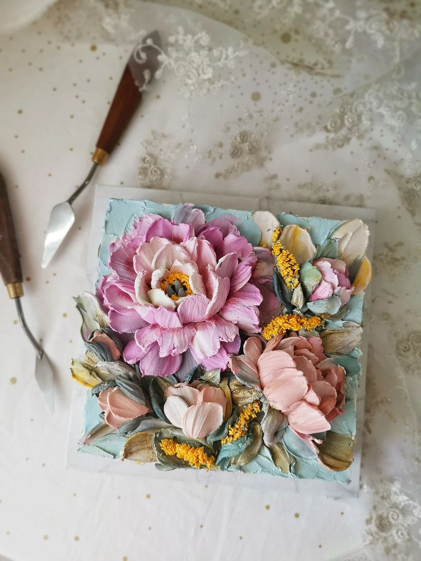 More complex petals of peonies.