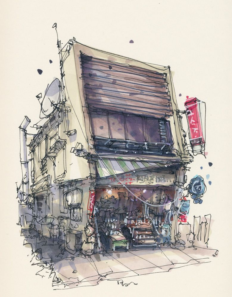 Series of house sketches done in Januari '23 10