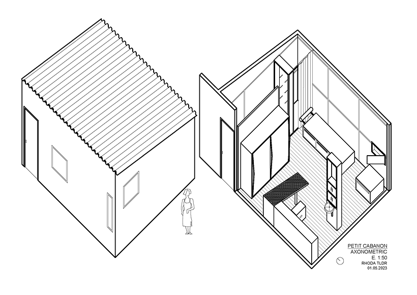 Draft_Axonometric - Exterior and Interior