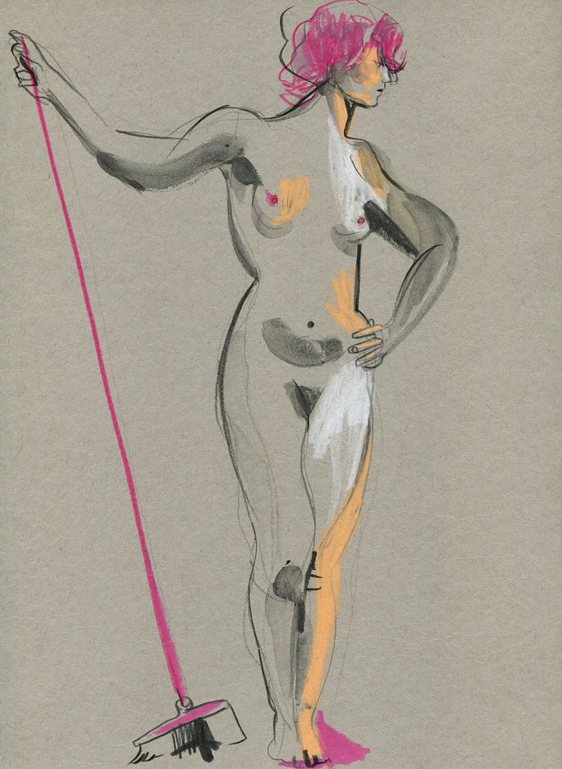 Life drawing sessions. Female figure.  8