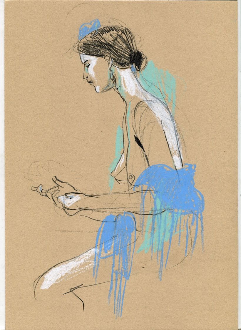 Life drawing sessions. Female figure.  2