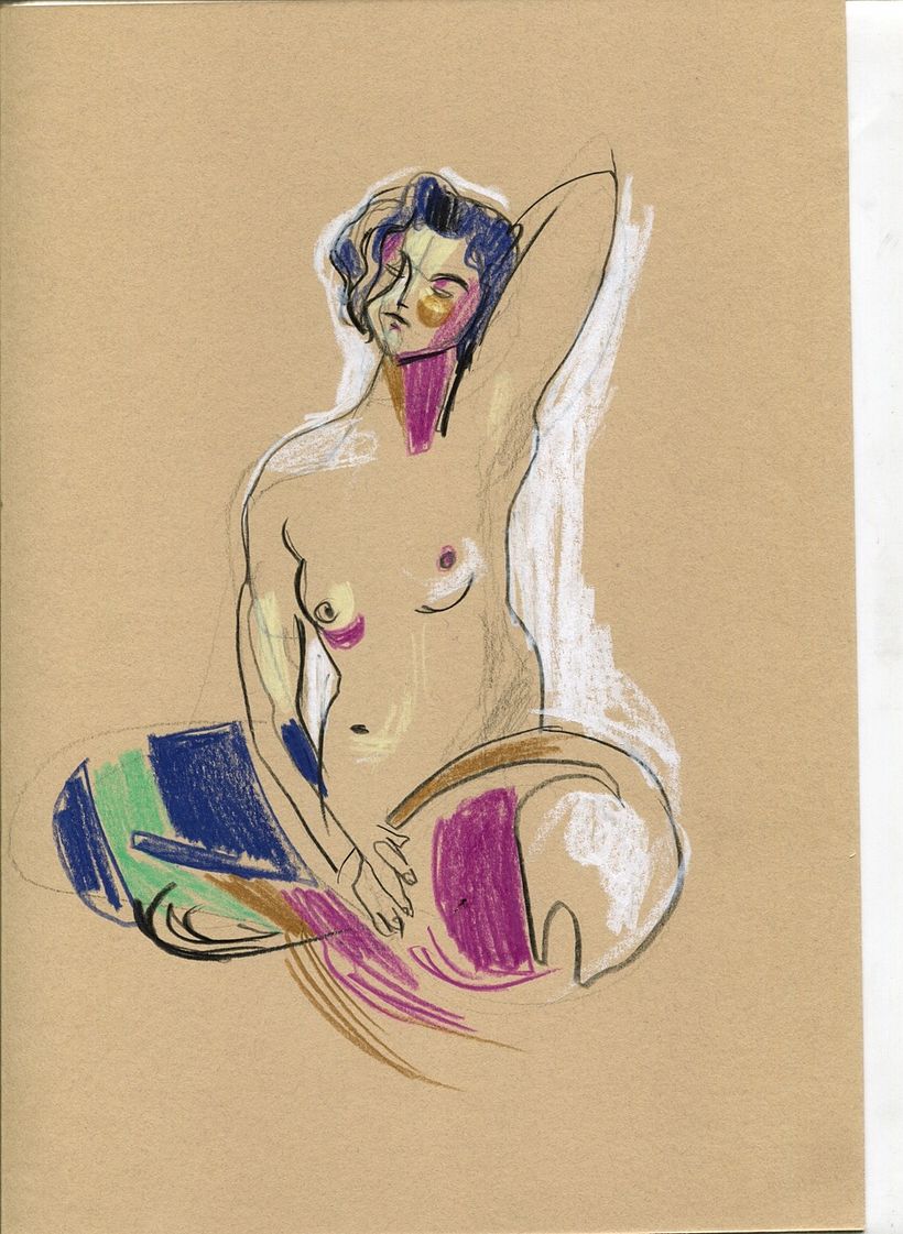 Life drawing sessions. Female figure.  9