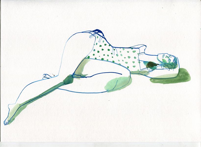 Dibujo en vivo. Interpretación de la figura. Tinta.  5