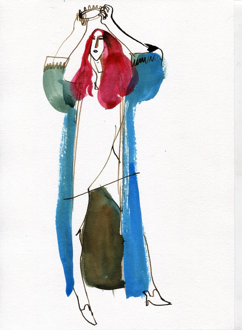 Dibujo en vivo. Interpretación de la figura. Tinta.  6