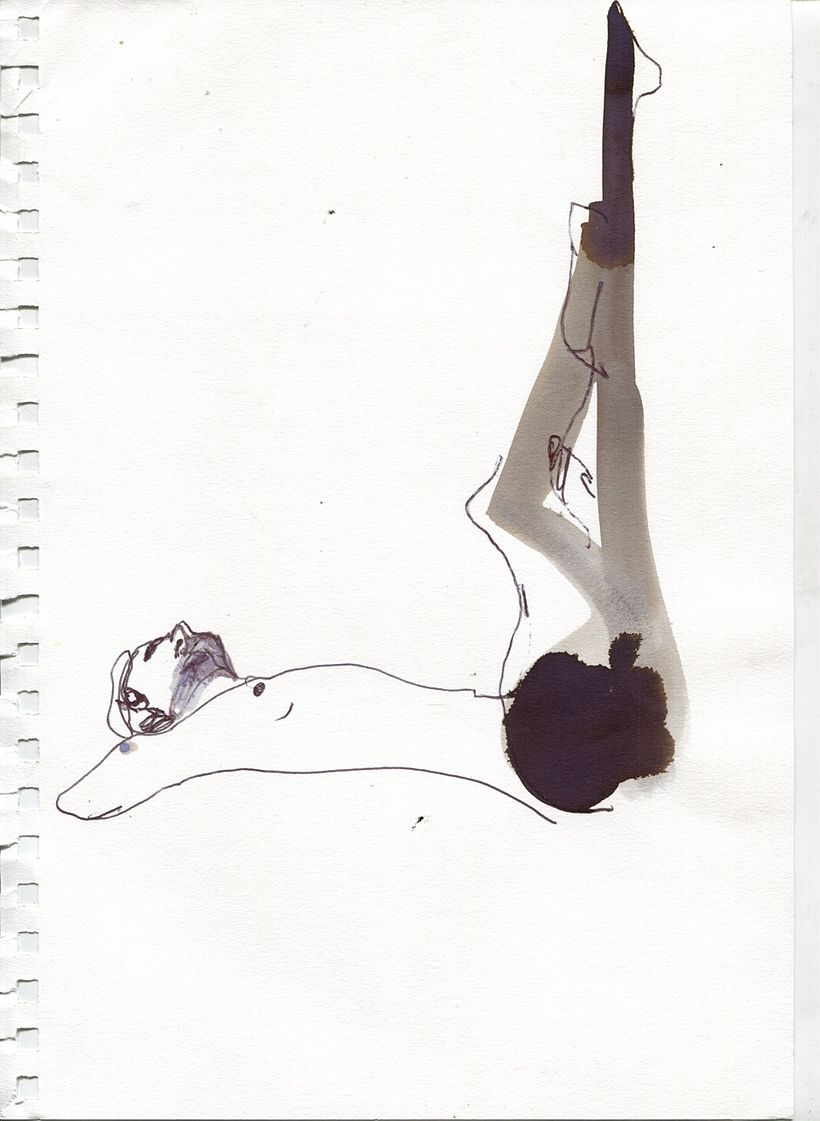 Dibujo en vivo. Interpretación de la figura. Tinta.  12