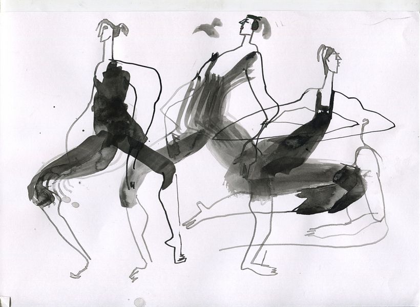 Live drawing. Interpreting the figure. Motion.  7