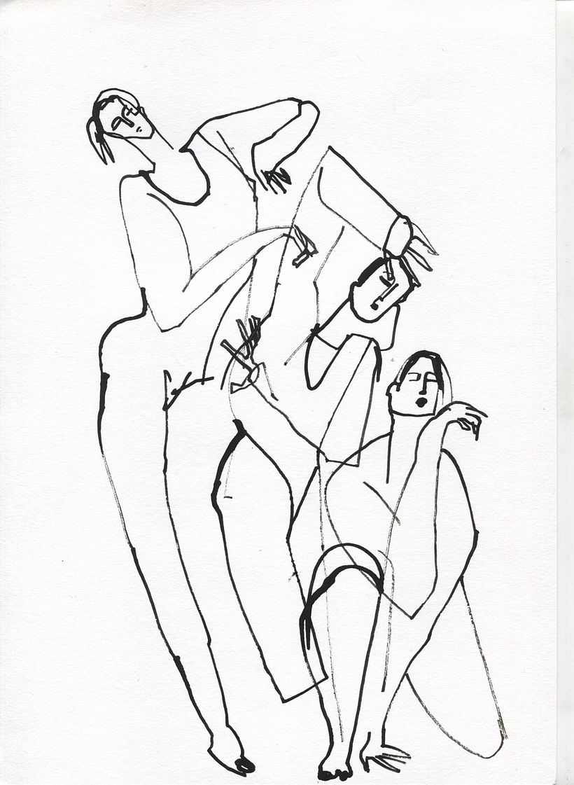 Live drawing. Interpreting the figure. Motion.  15