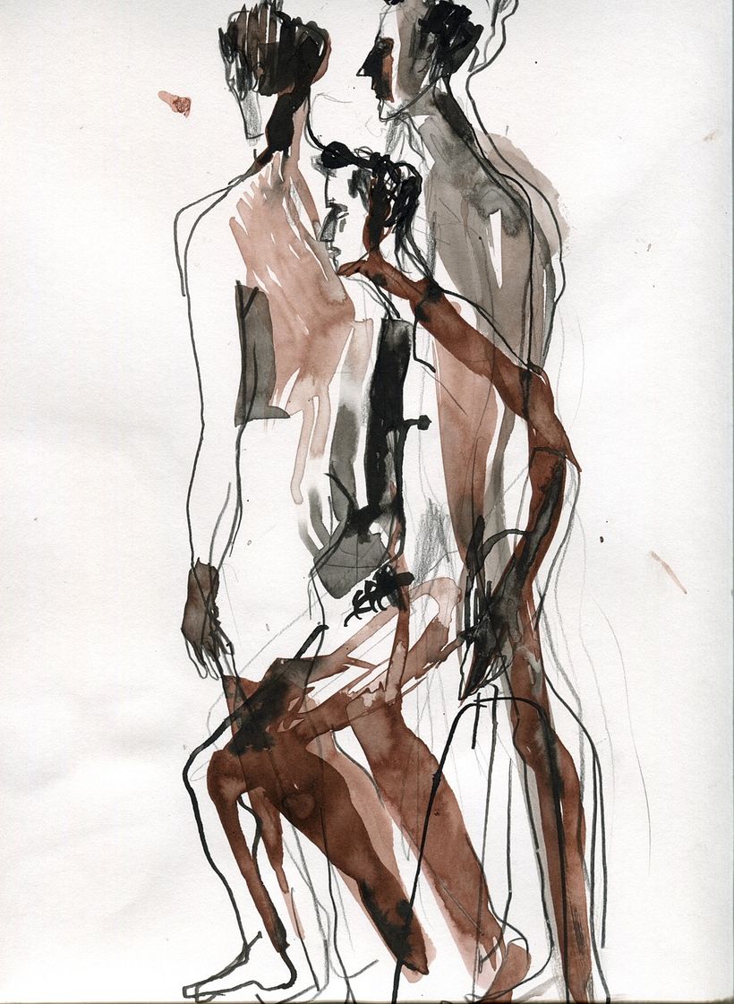 Live drawing. Interpreting the figure. Motion.  4