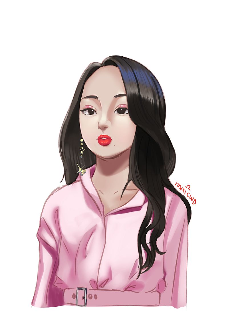 semirealistic girl portrait 1