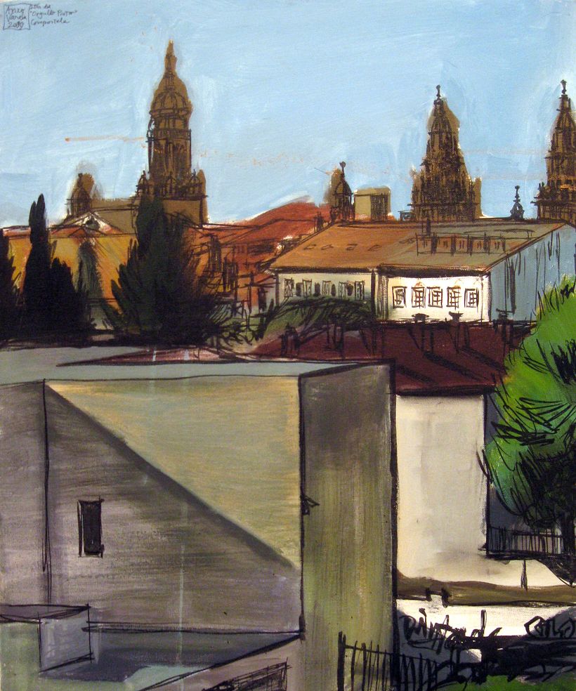 CGAC e torres da Catedral de Compostela