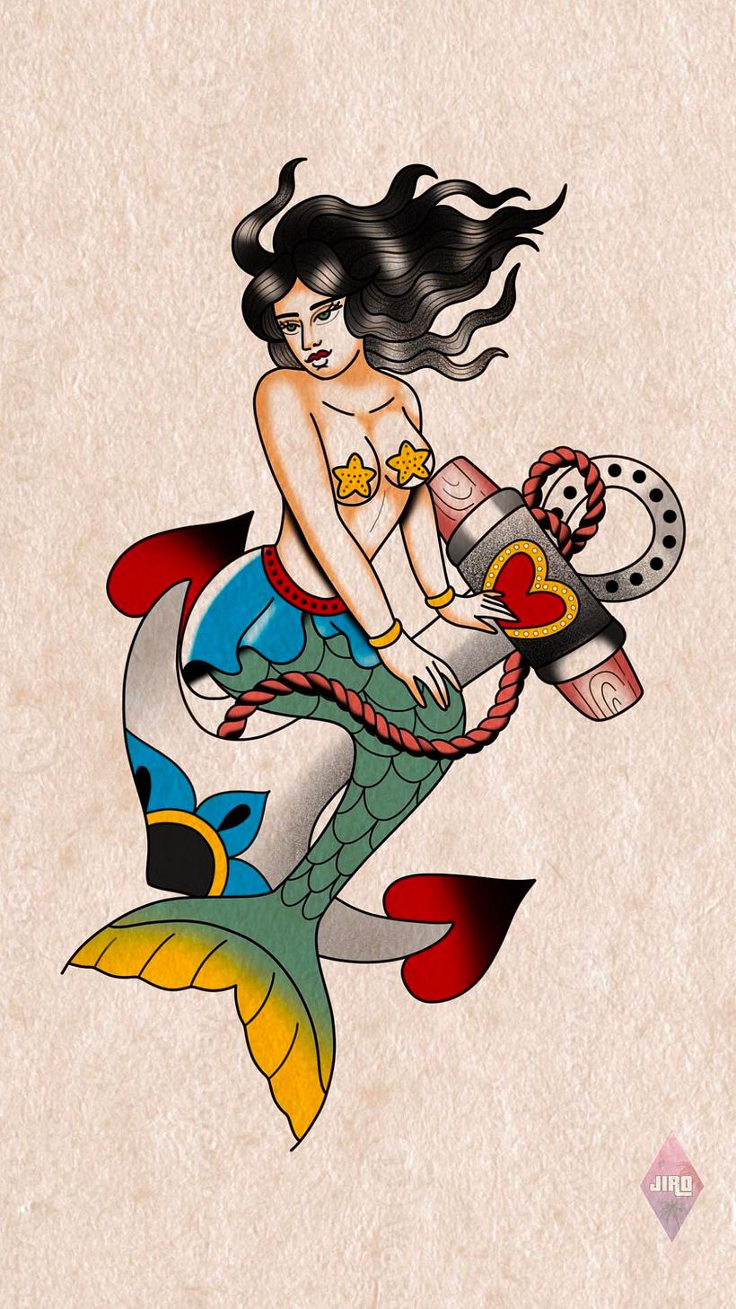 Mon projet du cours : Création de tatouages old school sur Procreate 1