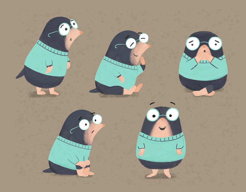 Coloured up character