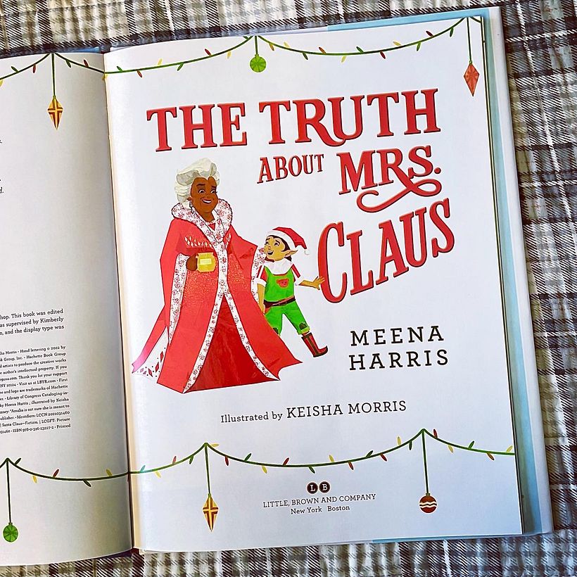 Custom lettering featured on the inside cover