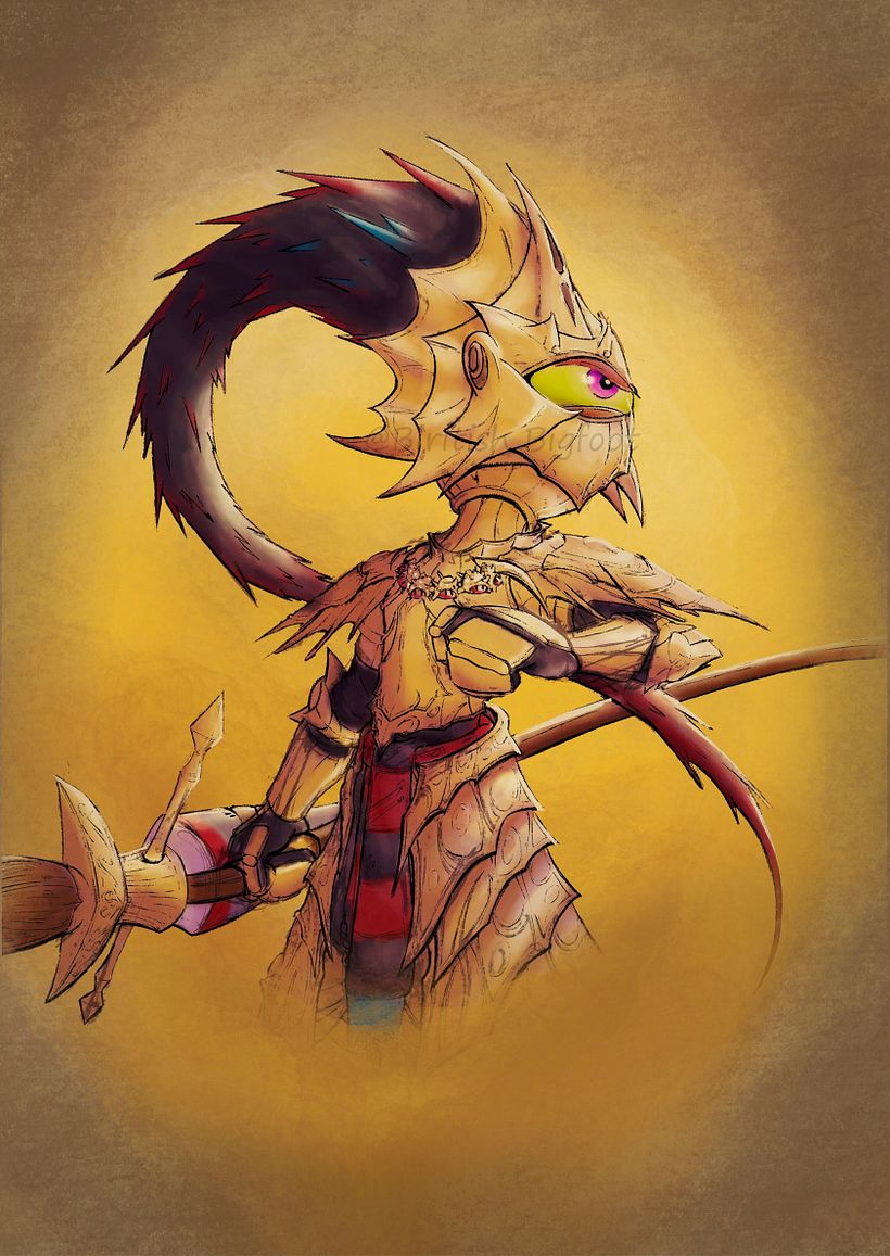 After making Octorias, I had some ideas for other characters. Here we have Urchstein! You may know who's up next.