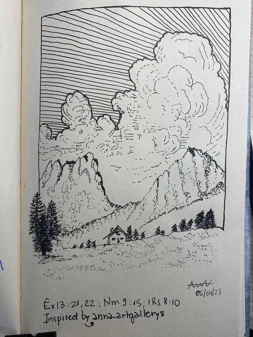 Inspired by another artist - practicing those beautiful clouds
