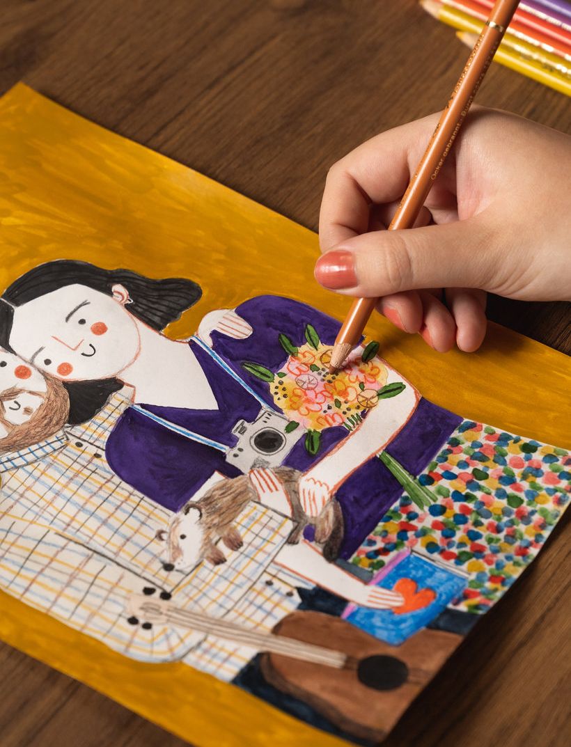 My project for course: Playful Illustration with Watercolor & Colored Pencils 2