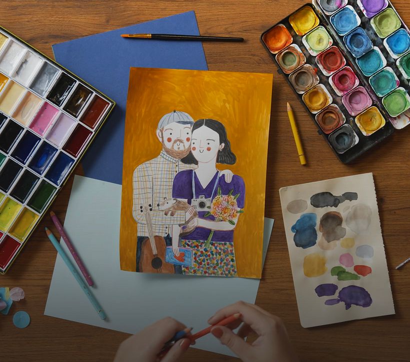 My project for course: Playful Illustration with Watercolor & Colored Pencils 4