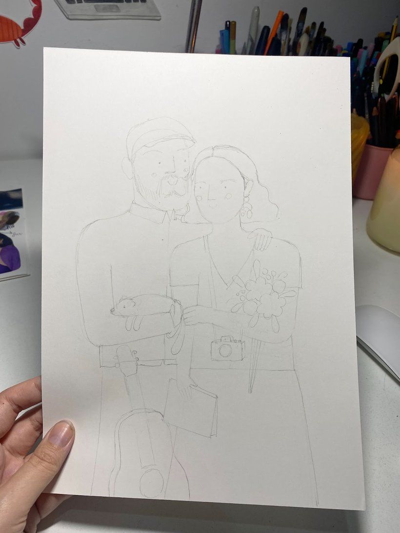 My project for course: Playful Illustration with Watercolor & Colored Pencils 3