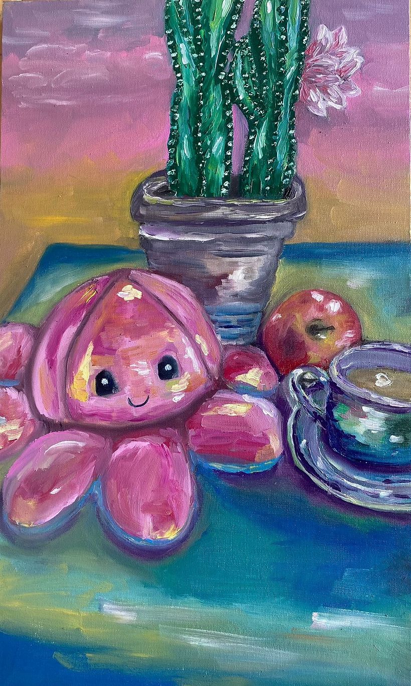 Meu projeto do curso: Técnicas de pintura contemporânea a óleo 3