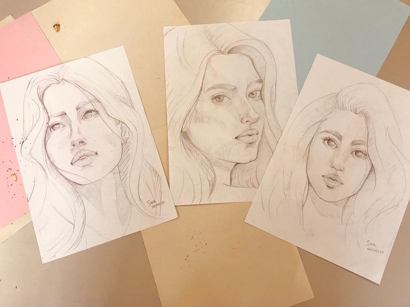 Meu projeto do curso: Caderno de retratos: explore o rosto humano 3