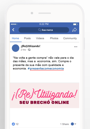 Facebook - primeiro contato com a campanha