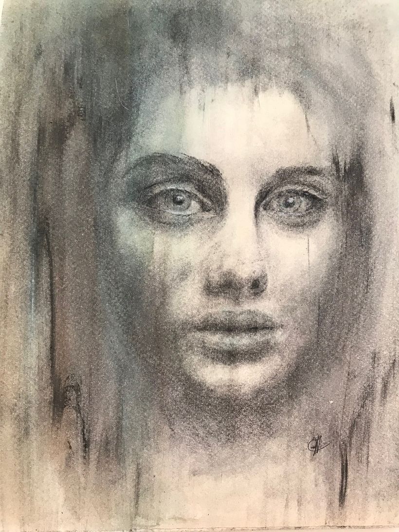 expressive charcoal portrait  1