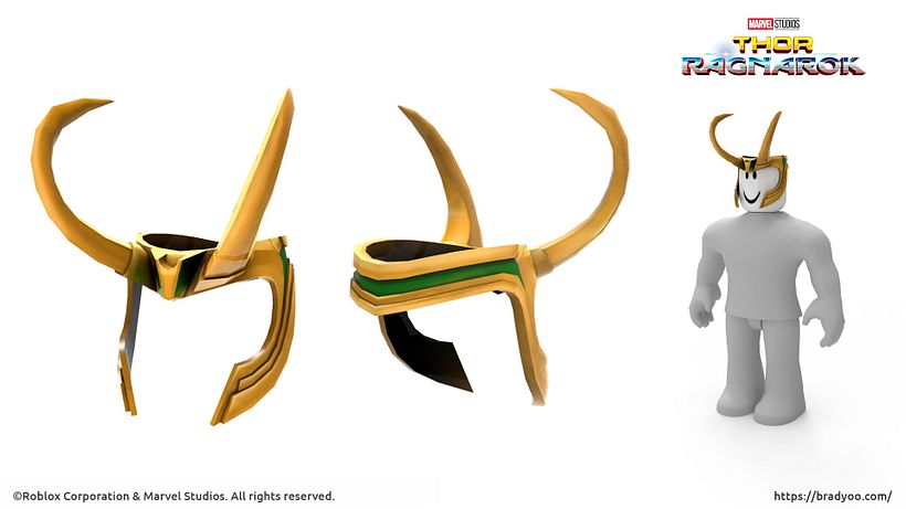 Loki's Helmet - Roblox & Marvel Studios promotional helmet