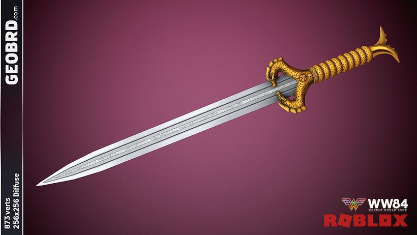 Wonder Woman “Godkiller”- Roblox & DC Studios promotional weapon