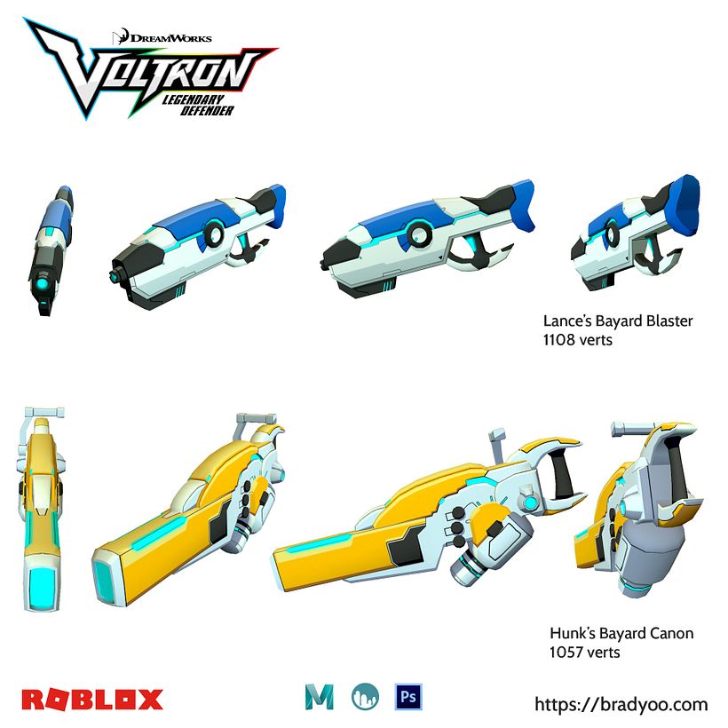 Voltron Bayard Blaster & Canon - Roblox & Dreamworks promotional weapons