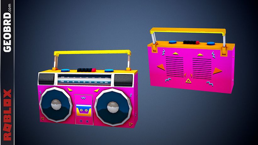 Neon Gaming Boombox - Roblox item
