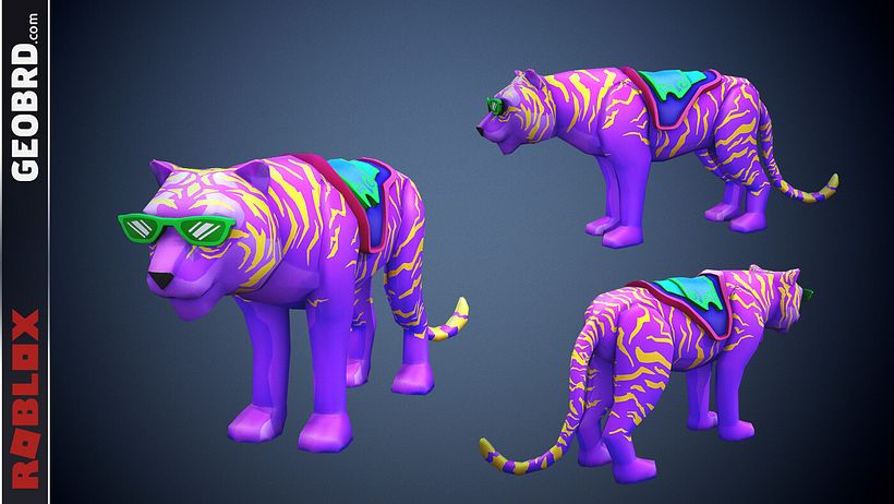 Neon Gaming Tiger - Roblox companion