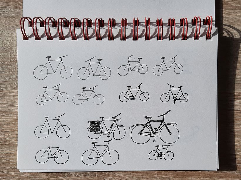 Das Fahrrad - ich habe noch ein bisschen rumexperimentiert