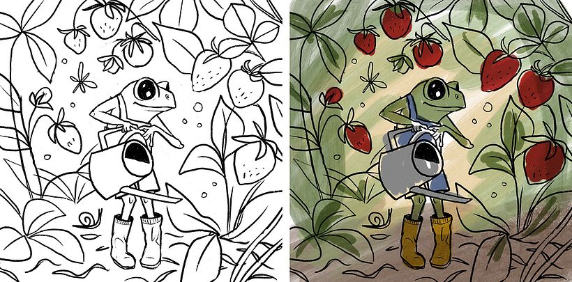Digital final sketch & colour rough