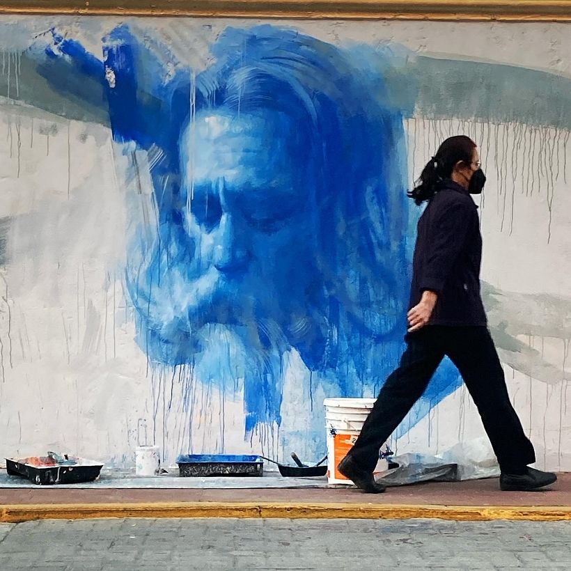 Pinturas en Azul. Obras realizadas en su mayoría con óleo "azul ultramar". - Bildende Künste