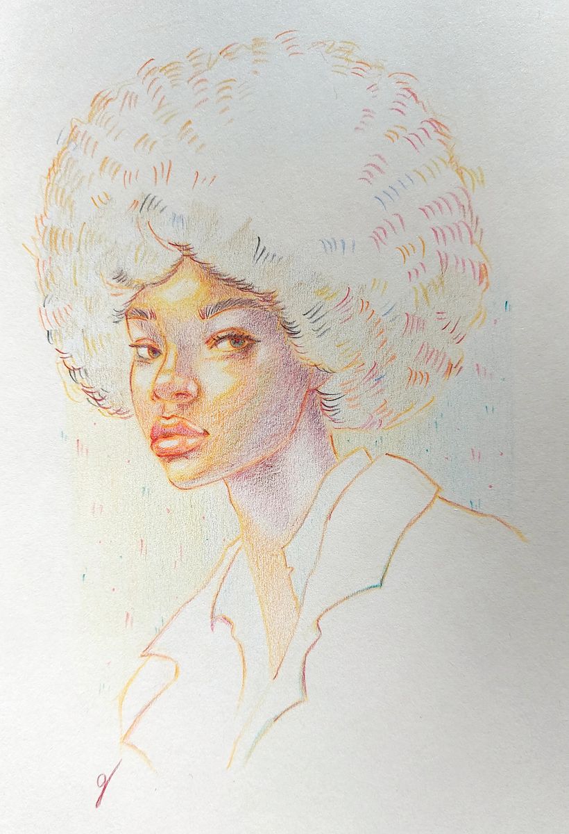 Mi proyecto del curso: Dibujo de retratos llamativos con lápices de colores 1
