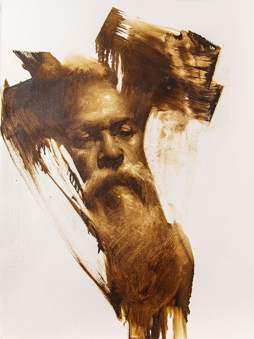 Per completare il lavoro aggiungo lucentezza e texture alla barba e altri dettagli. 