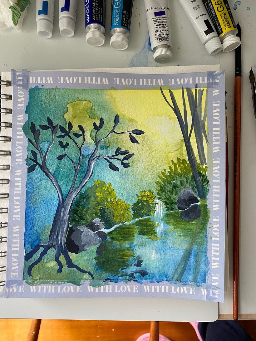 My project for course: Fantasy Landscapes with Watercolor & Gouache 3
