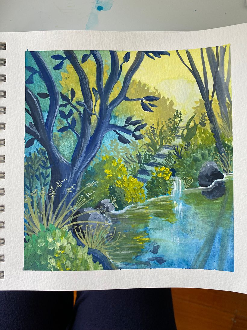 My project for course: Fantasy Landscapes with Watercolor & Gouache 5