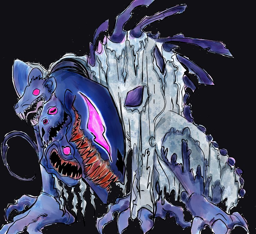 The final boss demon sketch for the comic